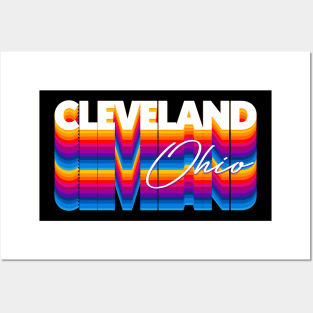 Cleveland Ohio // Retro Typography Design Posters and Art